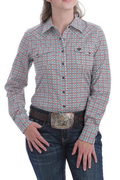 Cinch Ladies Print Rodeo Snap Button Shirt