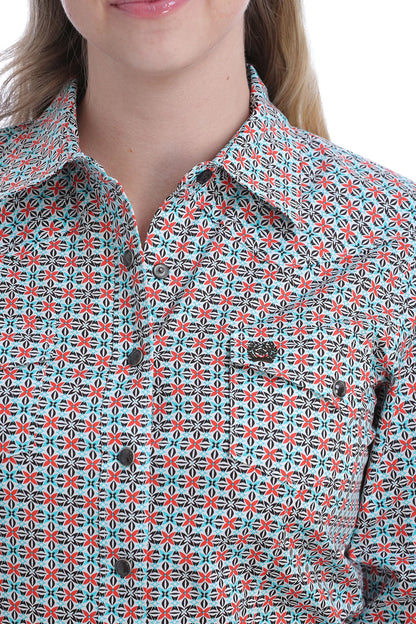 Cinch Ladies Print Rodeo Snap Button Shirt
