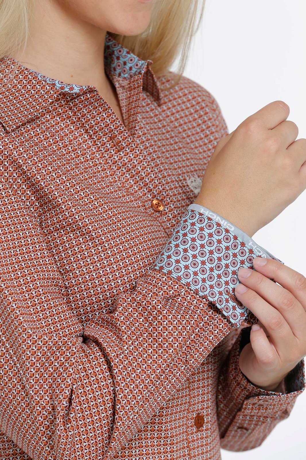 Cinch Women’s LS Printed Shirt Copper