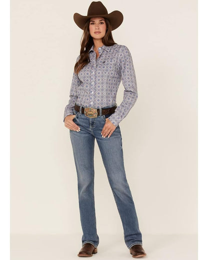 Cinch Western Shirt Womens Long Sleeve Button Logo Printed