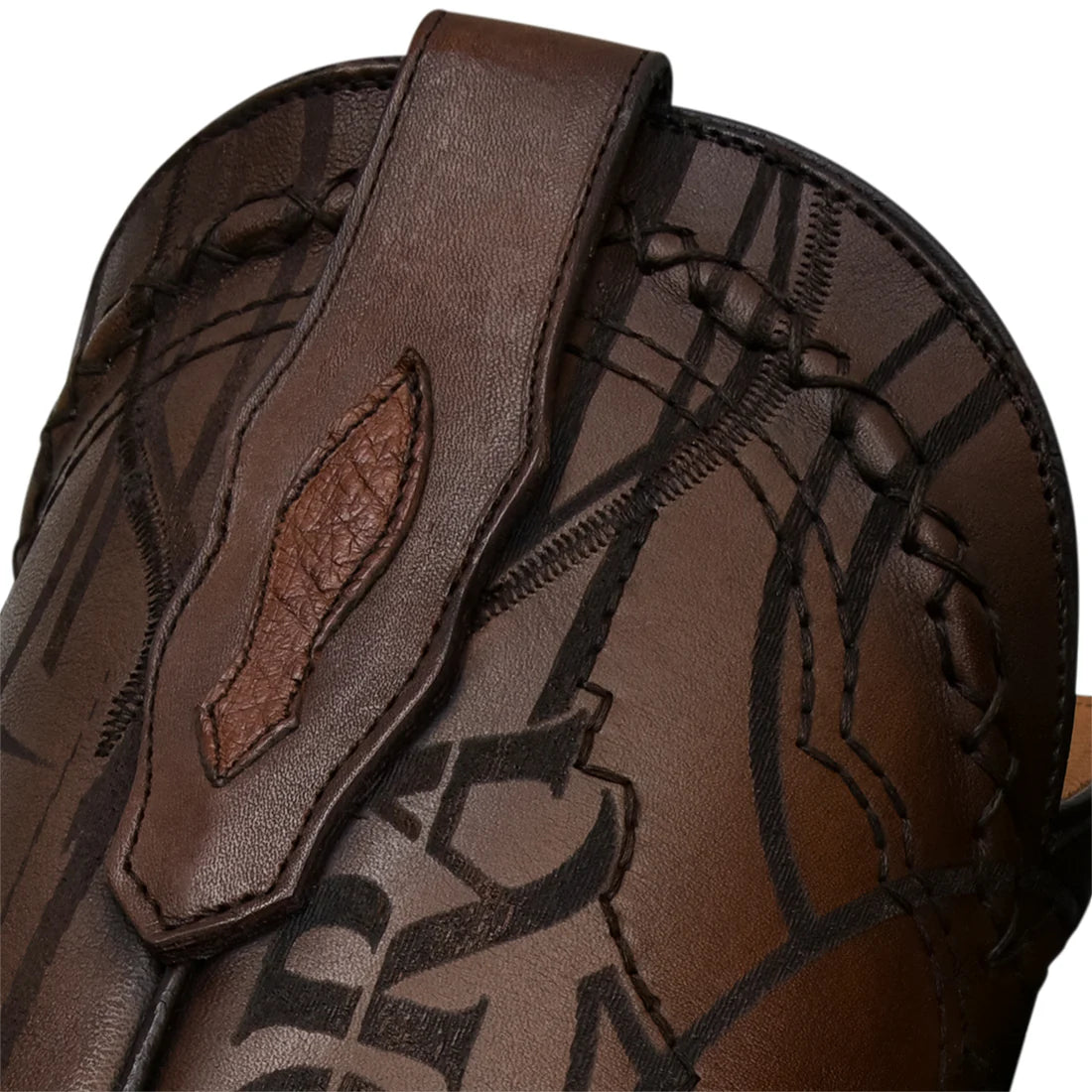 Cuadra Men's Brown Genuine Ostrich Leather Square Toe Boot CU457
