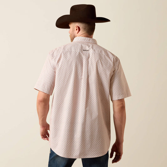 Ariat Men’s Nels Almond Oil Geo Print Short Shirt 10073520