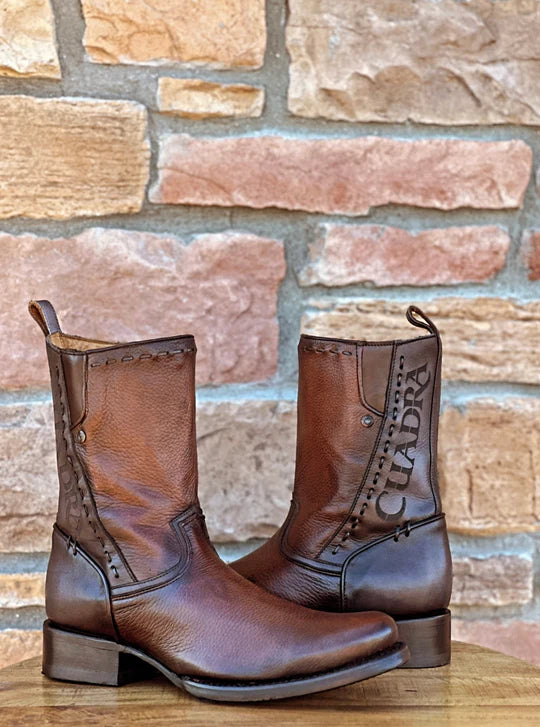 Cuadra Maple Deer Laser & Woven Round Toe Boots