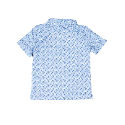 Rock&Roll Denim Youth Geo All Over Printed Polo BLUE  BB51T08333