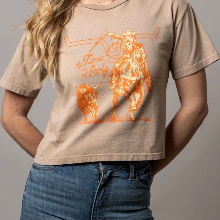 Kimes Ranch Women's Kimes of a Party Tan SS T-Shirt WSH0000120