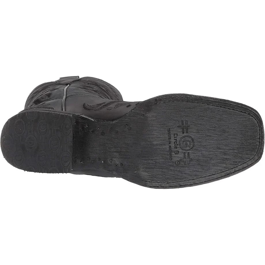 Circle G Women’s Embroidery Black Square Toe Cowboy Boot L5464