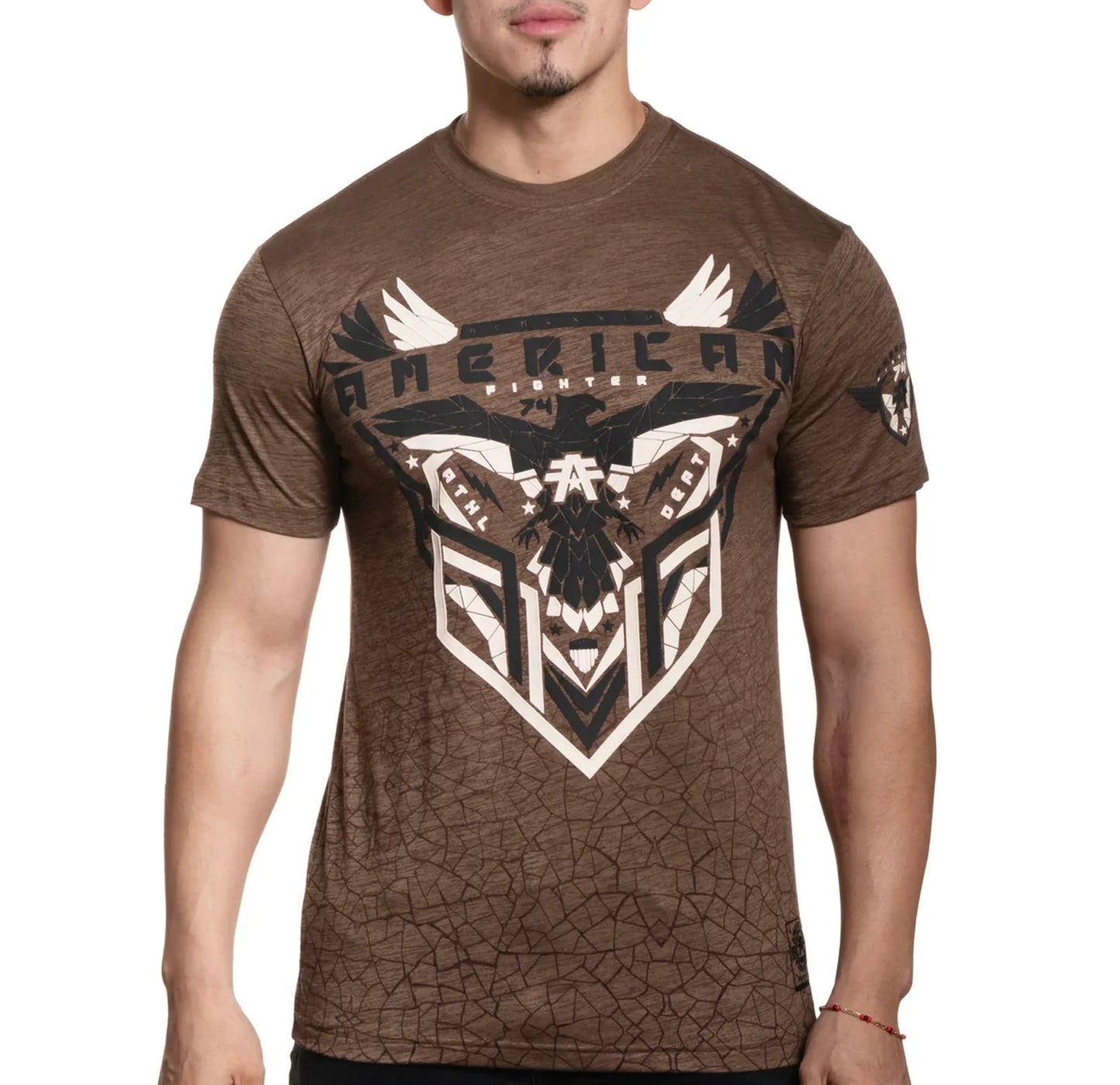 American Fighter Men T-Shirt Brown Black Hereford FM15973