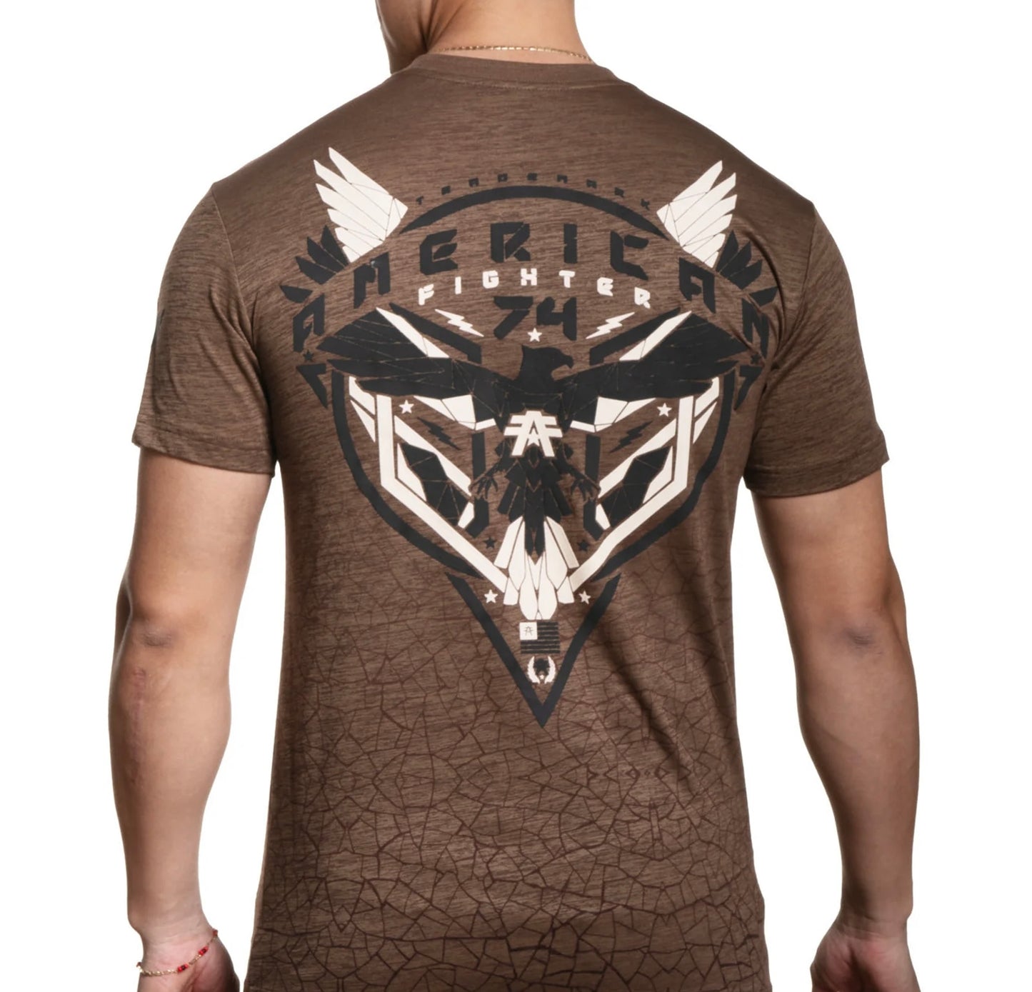 American Fighter Men T-Shirt Brown Black Hereford FM15973