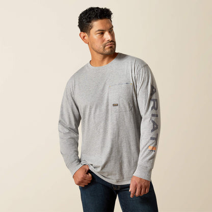 Ariat Men’s Rebar Workman Logo LS T-Shirt