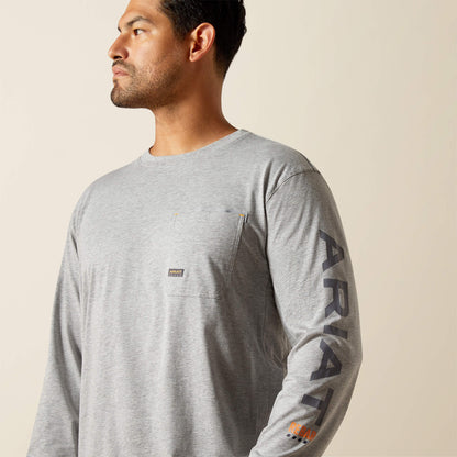 Ariat Men’s Rebar Workman Logo LS T-Shirt