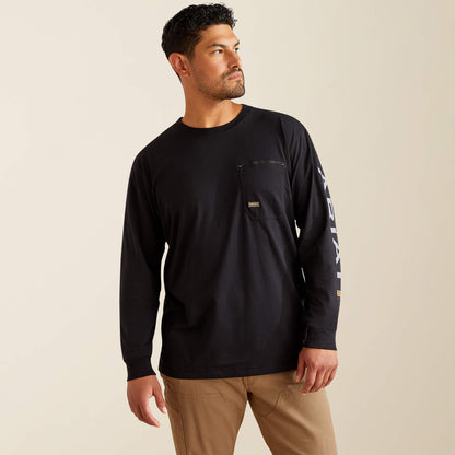 Ariat Men’s Rebar Workman Logo LS T-Shirt