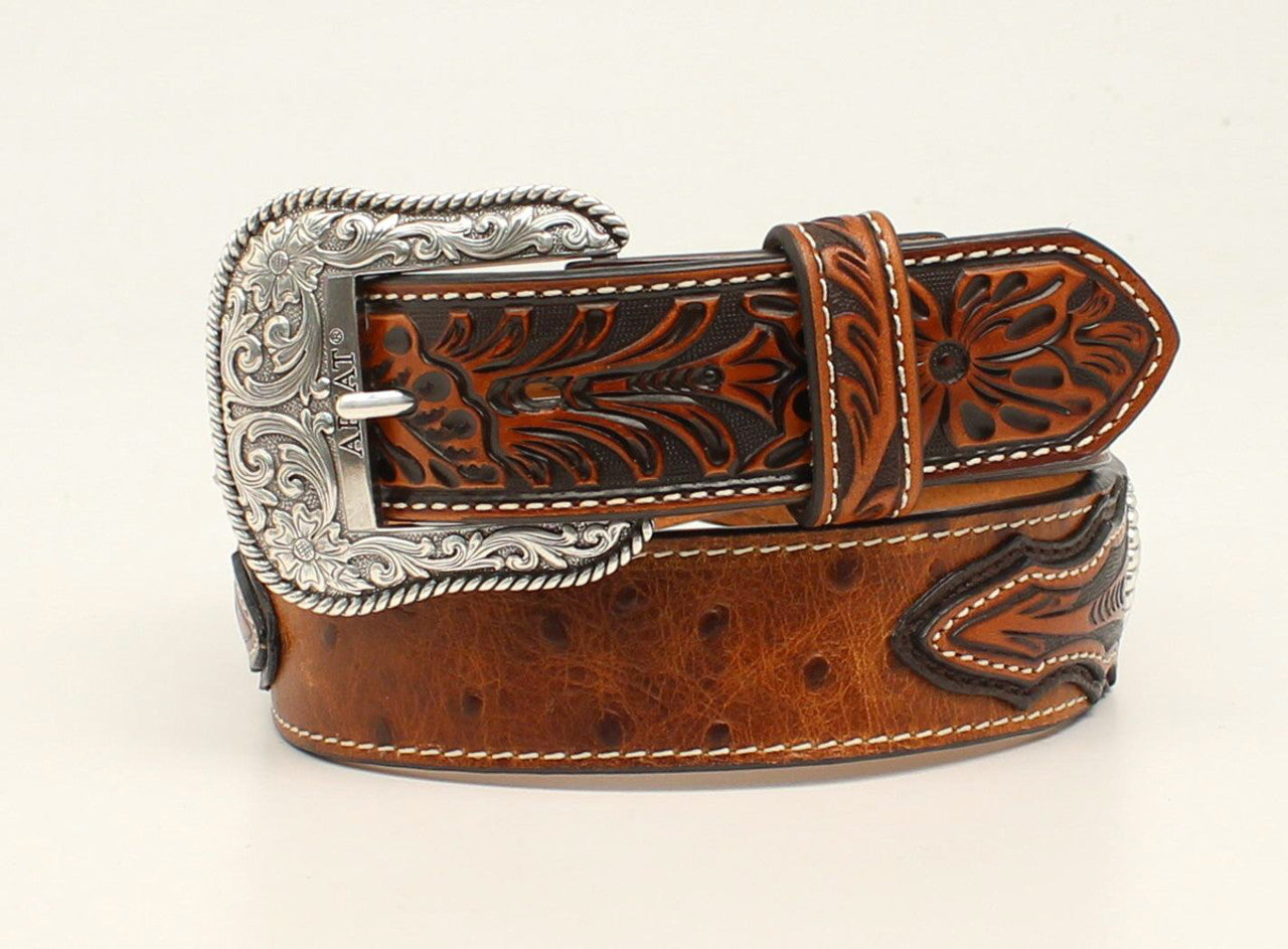 Ariat Men’s  Faux Ostrich Textured  Belt A1024402