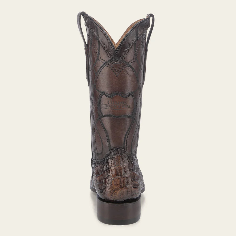 Cuadra Men’s Engraved Brown Caiman Western Boots CU456