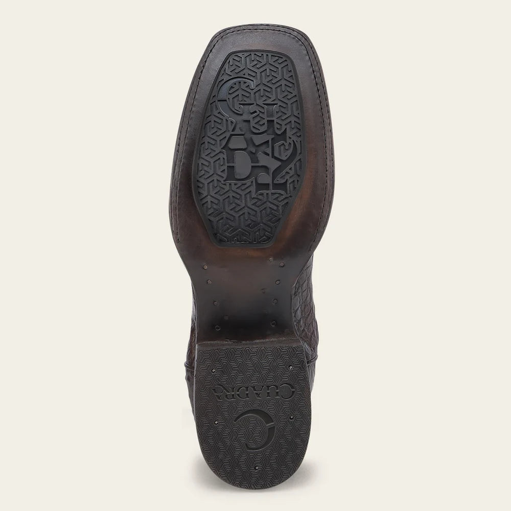 Cuadra Men’s Engraved Brown Caiman Western Boots CU456