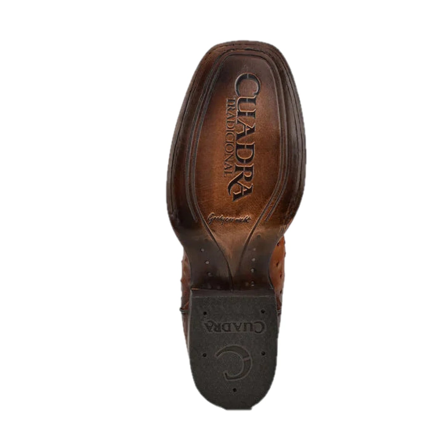 Cuadra Men's Brown Genuine Ostrich Leather Square Toe Boot CU457