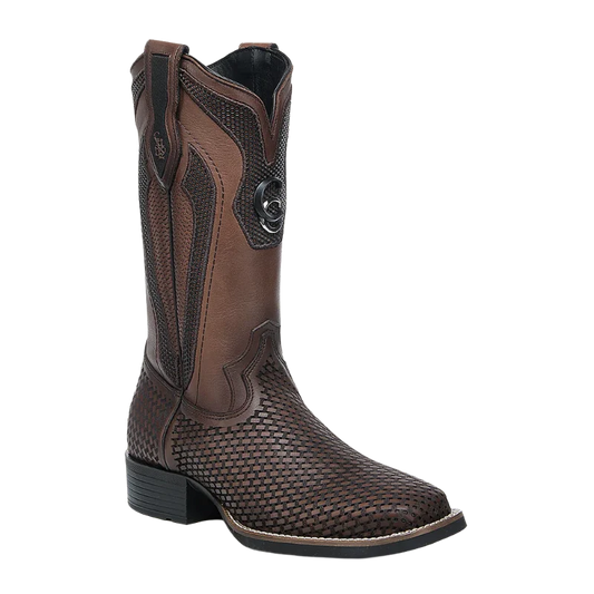 Cuadra Men's Honey Embroidery & Laser Square Toe Western Boots CU984