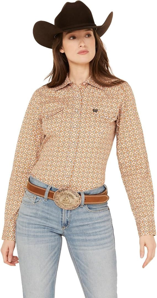 Cinch Ladies Long Sleeve Printed Snap Shirt
