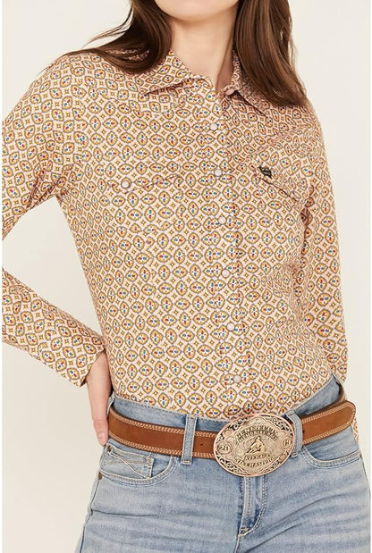 Cinch Ladies Long Sleeve Printed Snap Shirt