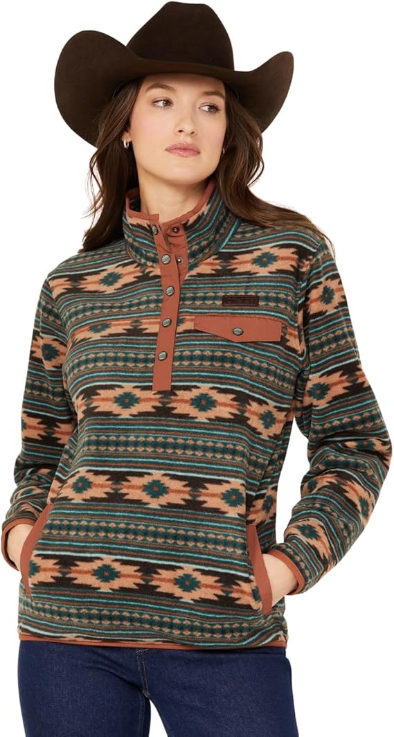 CINCH WOMEN’S SOUTHWEST PRINT POLAR FLEECE PULLOVER