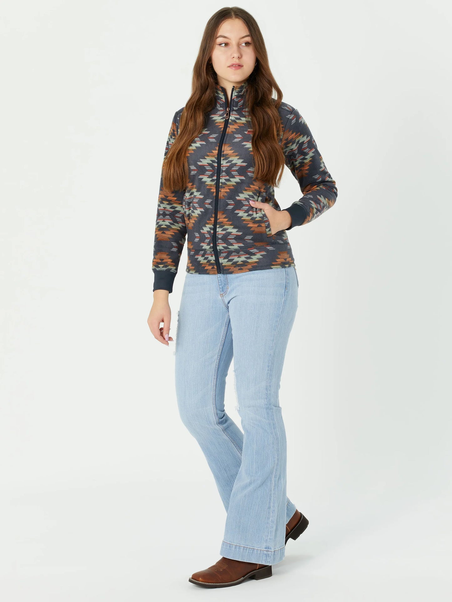 Cinch Women's Printed Fleece Full Zip Jacket