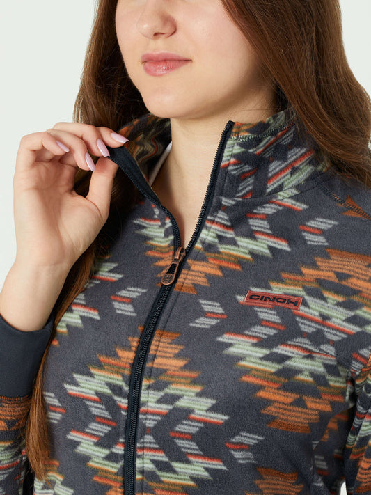 Cinch Women's Printed Fleece Full Zip Jacket