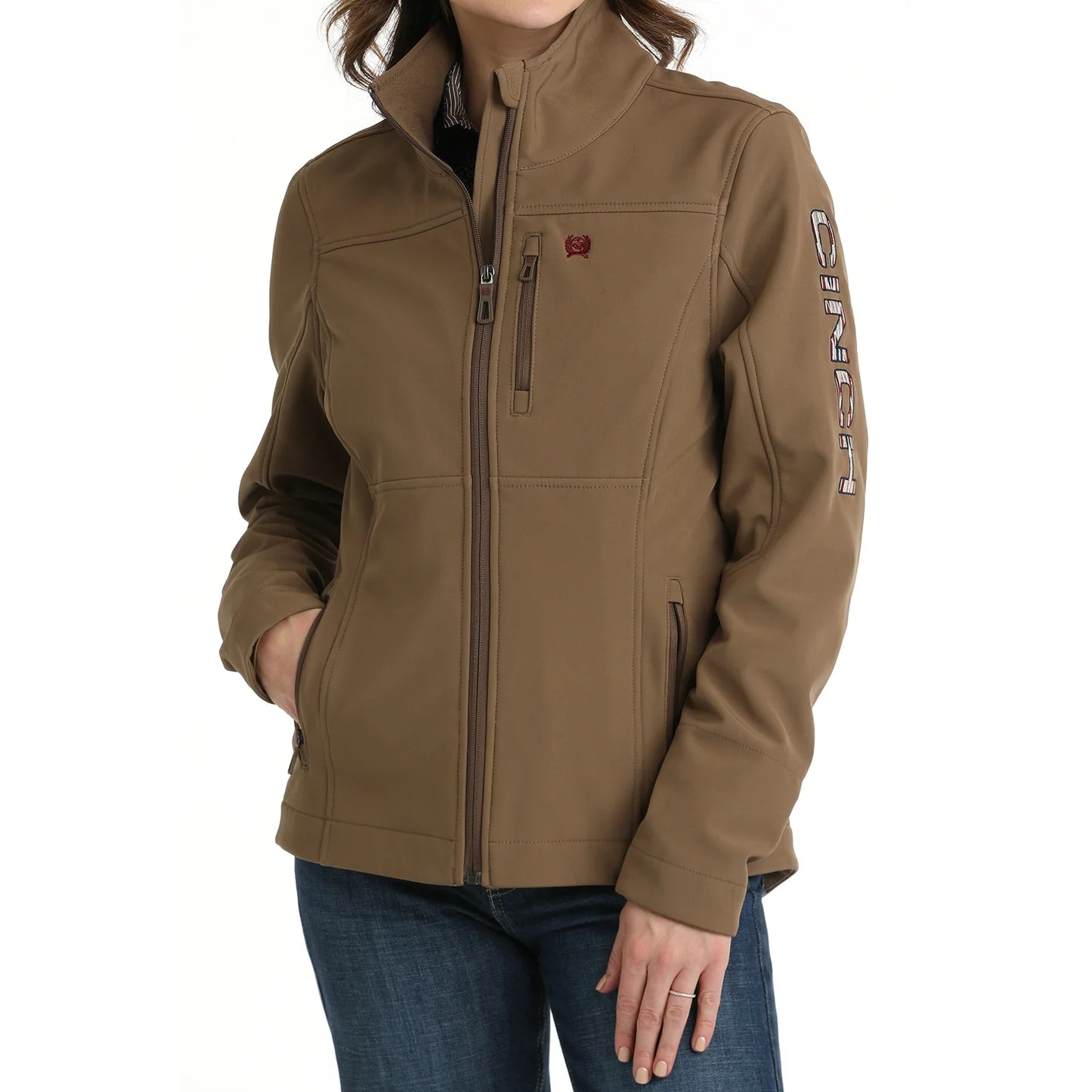 Cinch Ladies Brown Concealed Carry Textured Bonded Jacket