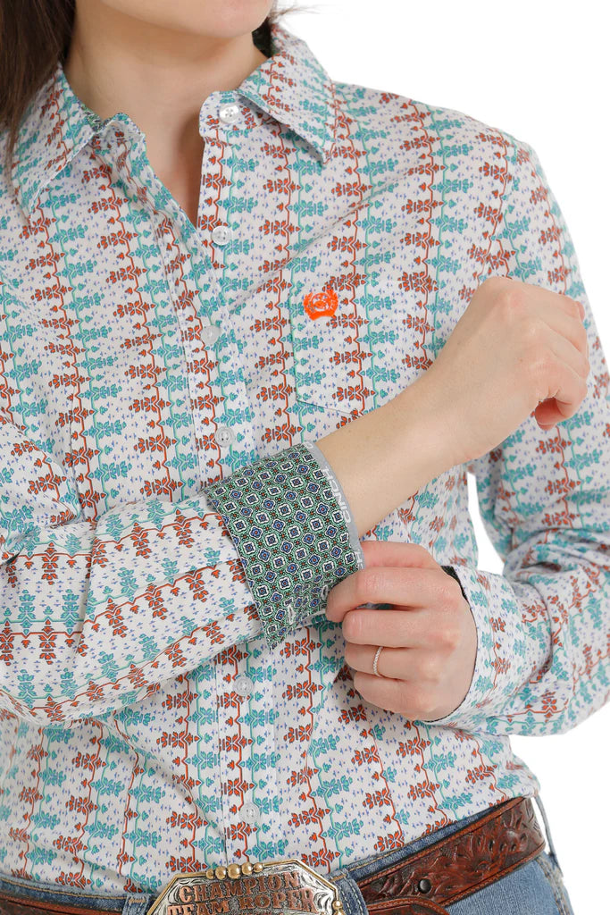 Women's Cinch Button Down Shirt