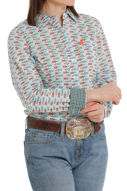 Women's Cinch Button Down Shirt