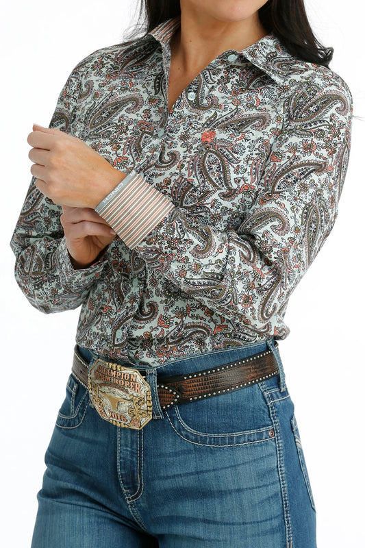 Women's Cinch Button Down Shirt
