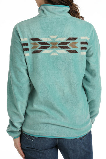 CINCH WOMEN'S FLEECE PULLOVER - TURQUOISE