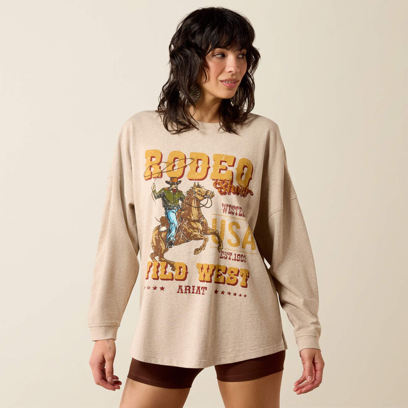 Ariat Women’s Canvas Oversized Long Sleeve T-Shirt 10079246