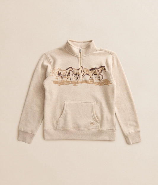 Ariat Girls Horses Quarter Zip Pullover 10079247