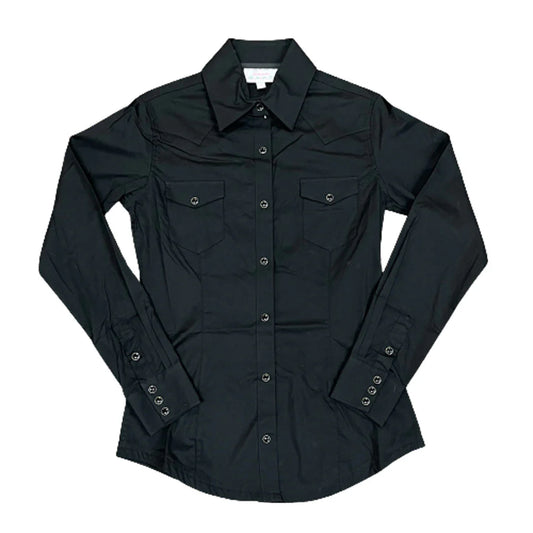 Panhandle Women's Stretch Poplin Long Sleeve Western Snap Shirt