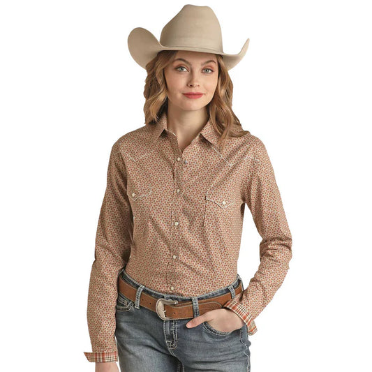 Panhandle Women Long Sleeve Snap Shirt