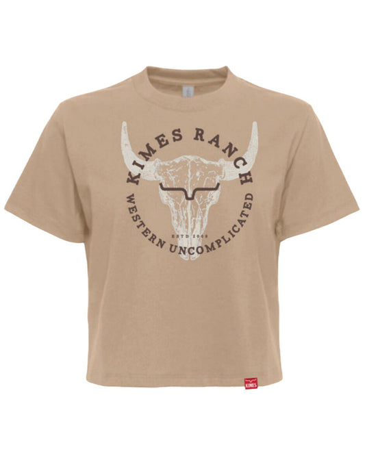 Kimes Ranch Women’s Bison Skull Short Sleeve Cropped Graphic Tee