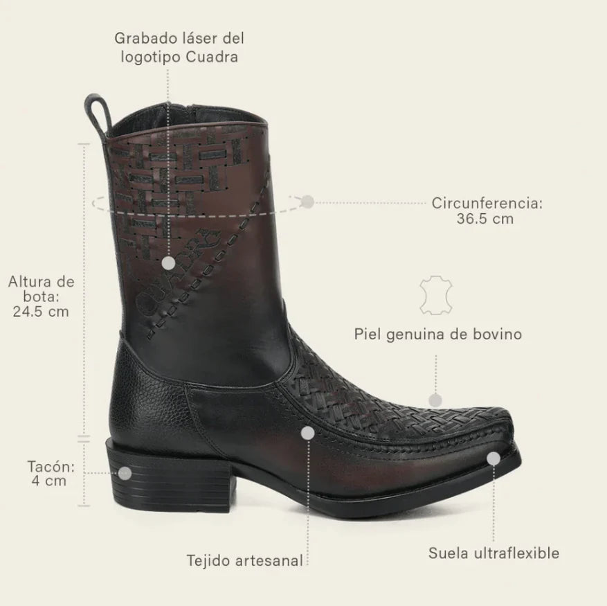 Cuadra Men's Zipper Brown Boot CC293