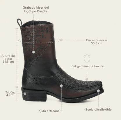 Cuadra Men's Zipper Brown Boot CC293