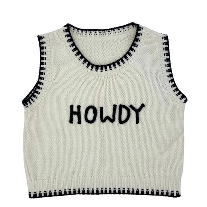 The Twisted Filly Howdy Sweater Vest