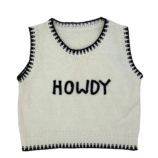 The Twisted Filly Howdy Sweater Vest