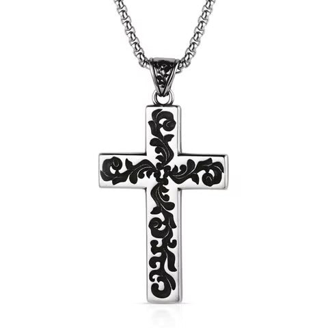 Montana Silversmiths Men's The Lamb Cross Necklace NC6366
