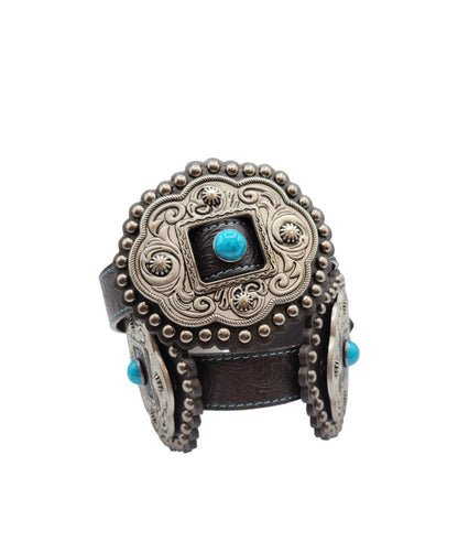 Roper Teal Conchos Western  Belt Ladies  8862790