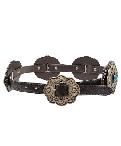 Roper Teal Conchos Western  Belt Ladies  8862790