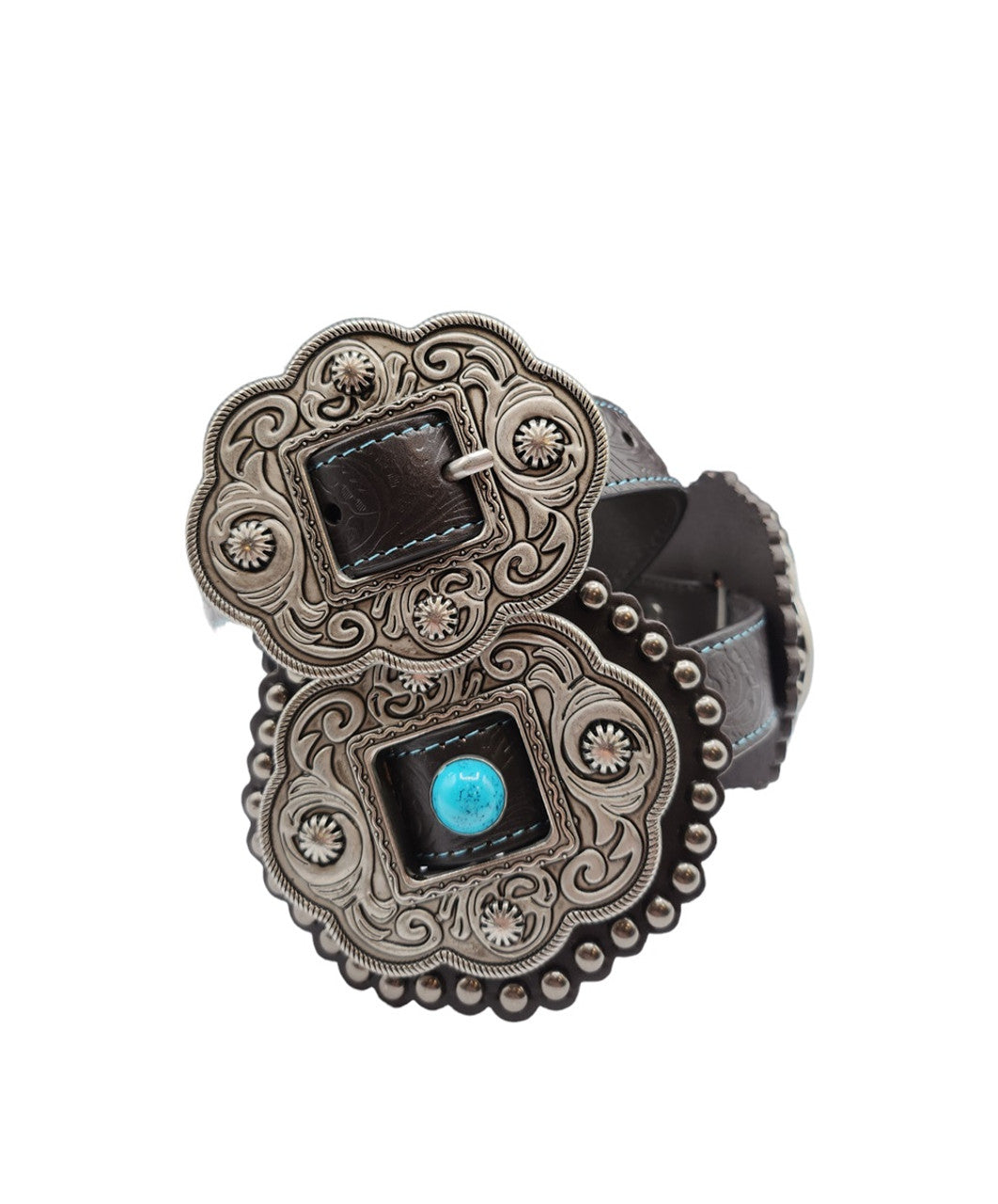Roper Teal Conchos Western  Belt Ladies  8862790