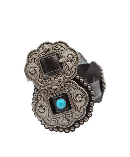 Roper Teal Conchos Western  Belt Ladies  8862790