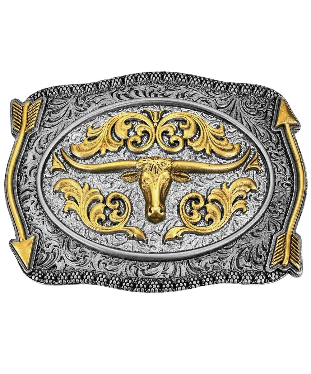 Montana Silversmiths Pointing West Longhorn Buckle A1099P