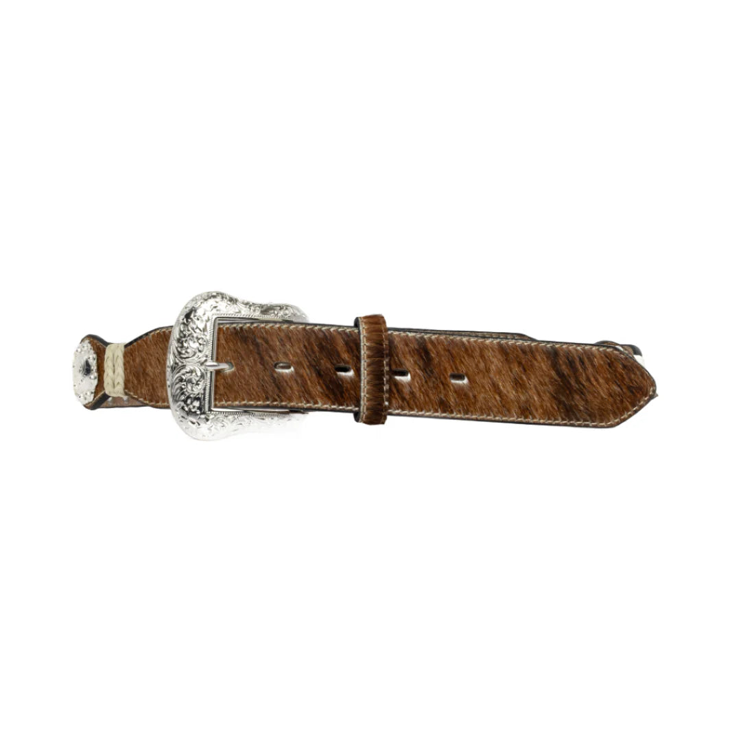 Ranger Men’s Brindle Cowhide With Show Silver Berry Concho Western Belt WB2585