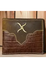 Twisted X Cognac Croc Bifold Wallet XRC-B9