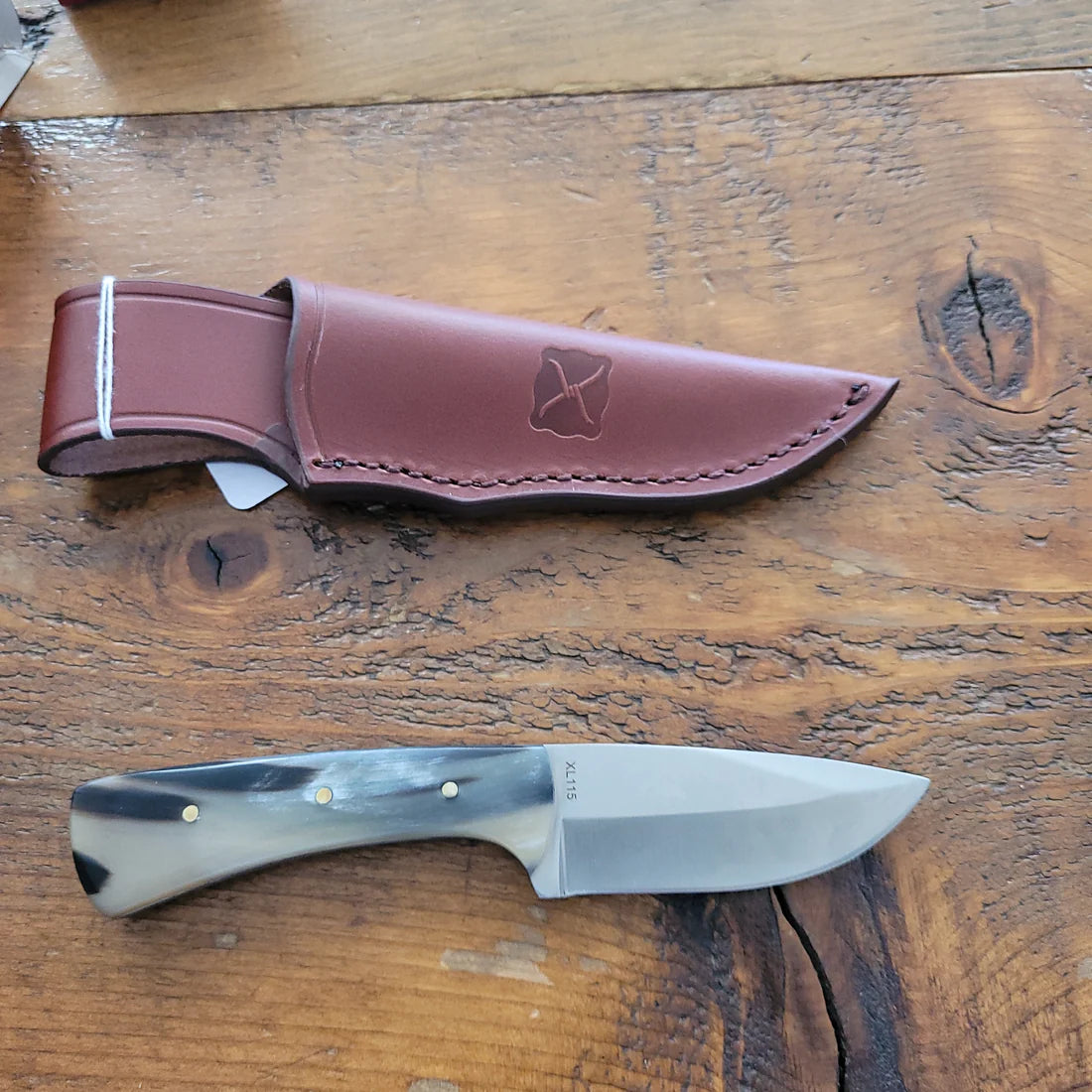 Twisted X Horn Grip Knife with Sheath XL115