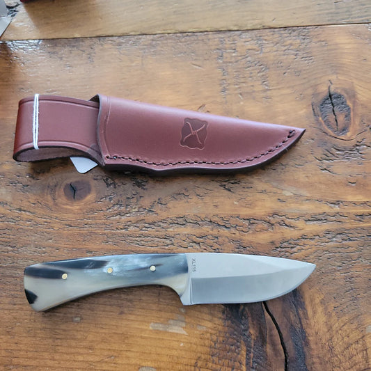Twisted X Horn Grip Knife with Sheath XL115
