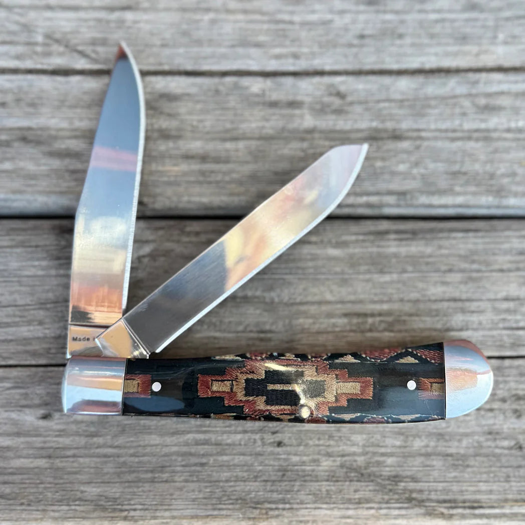 Circle SH Brown Southwest Trapper Knife AP102